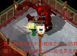 ���Ŵ���˽�������а�֮boss�ľ���ֲ�λ�����ģ����ǵ�ˢ��ʱ��͹����������ģ�����ϸ����