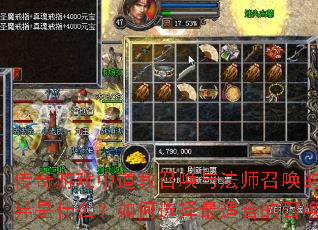 ������Ϸ�е����ٻ��뷨ʦ�ٻ��ĺ��Ĳ�����ʲô�����ѡ�����ʺϵ��ٻ����ɣ�
